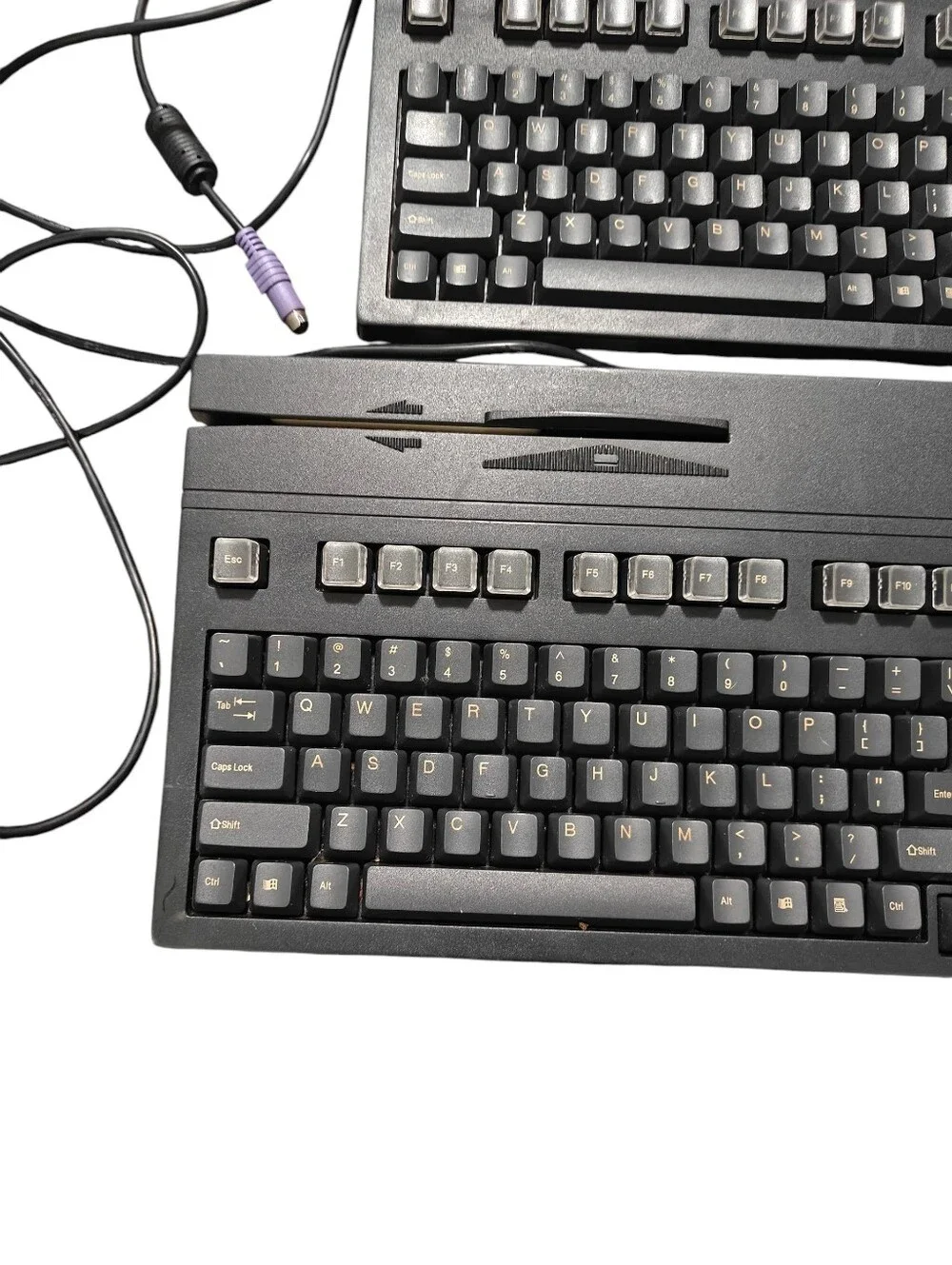 Unitech Vintage Black Wired PS/2 Mechanical Keyboards - Set of 2